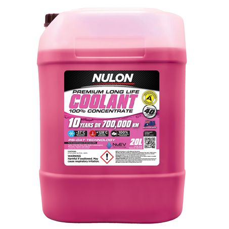 Nulon — NULON Pink Premium Long Life Coolant 100% Concentrate 20L — part number PLL20