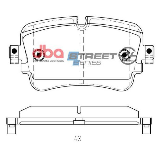 DBA Brakes — DBA SS Street Series EV Hybrid Electric Brake Pad Set — part number DB15031SSEV