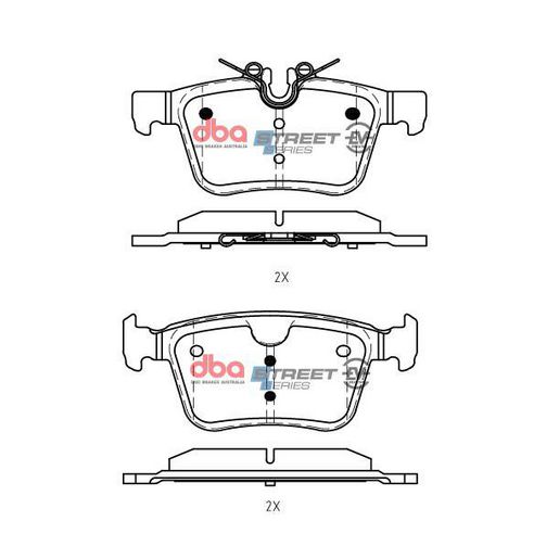 DBA Brakes — DBA SS Street Series EV Hybrid Electric Brake Pad Set — part number DB15059SSEV