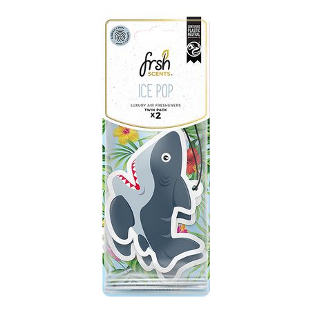 FRSH — Frsh Shark Ice Pop Paper Car Air Freshener 2pk — part number VO021