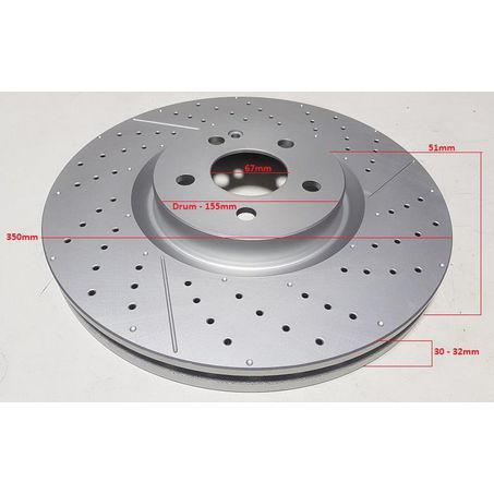 ROYALE — Rotor 350x51x32  F  RH  A45 AMG W176 13-16 — part number BR2698SR