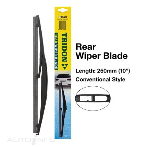 Tridon — Tridon Hook Style Conventional Rear Wiper Blade 250mm (10IN) — part number TRB028