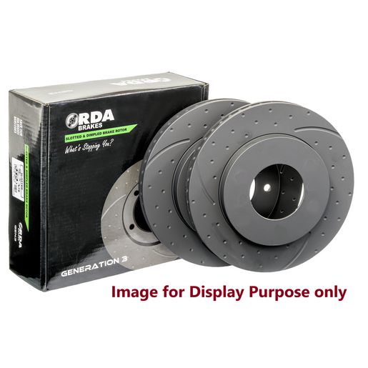 RDA Brakes — RDA Brakes Slotted & Dimpled Disc Brake Rotor Vented 275mm — part number RDA7388D