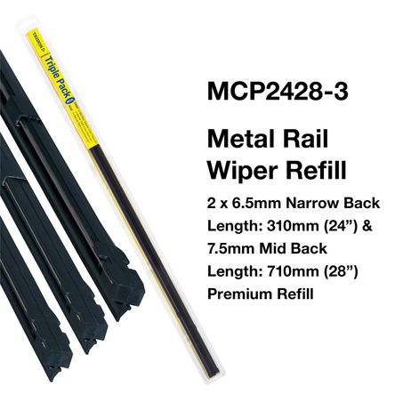 Tridon — Tridon Wiper Refill Metal Combo Pack (3 Pack )  — part number MCP2428-3