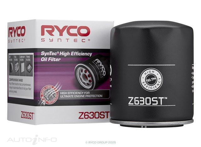 Ryco Filters — Ryco SynTec Spin-On Oil Filter — part number Z630ST
