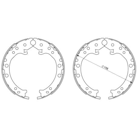 RDA BRAKES — RDA Ceramic Brake Shoe Handbrake — part number R7002C
