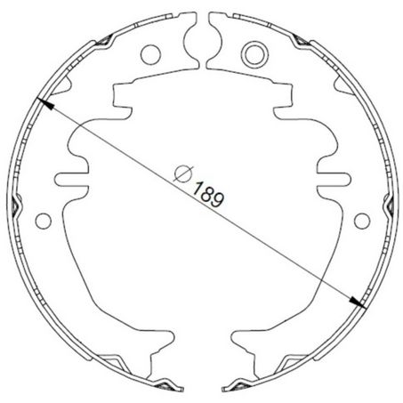 RDA BRAKES — RDA Ceramic Brake Shoe Handbrake — part number R7004C