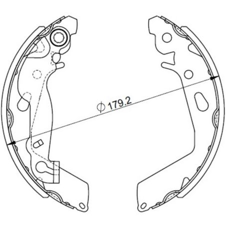 RDA BRAKES — RDA Ceramic Brake Shoe Set — part number R7003C